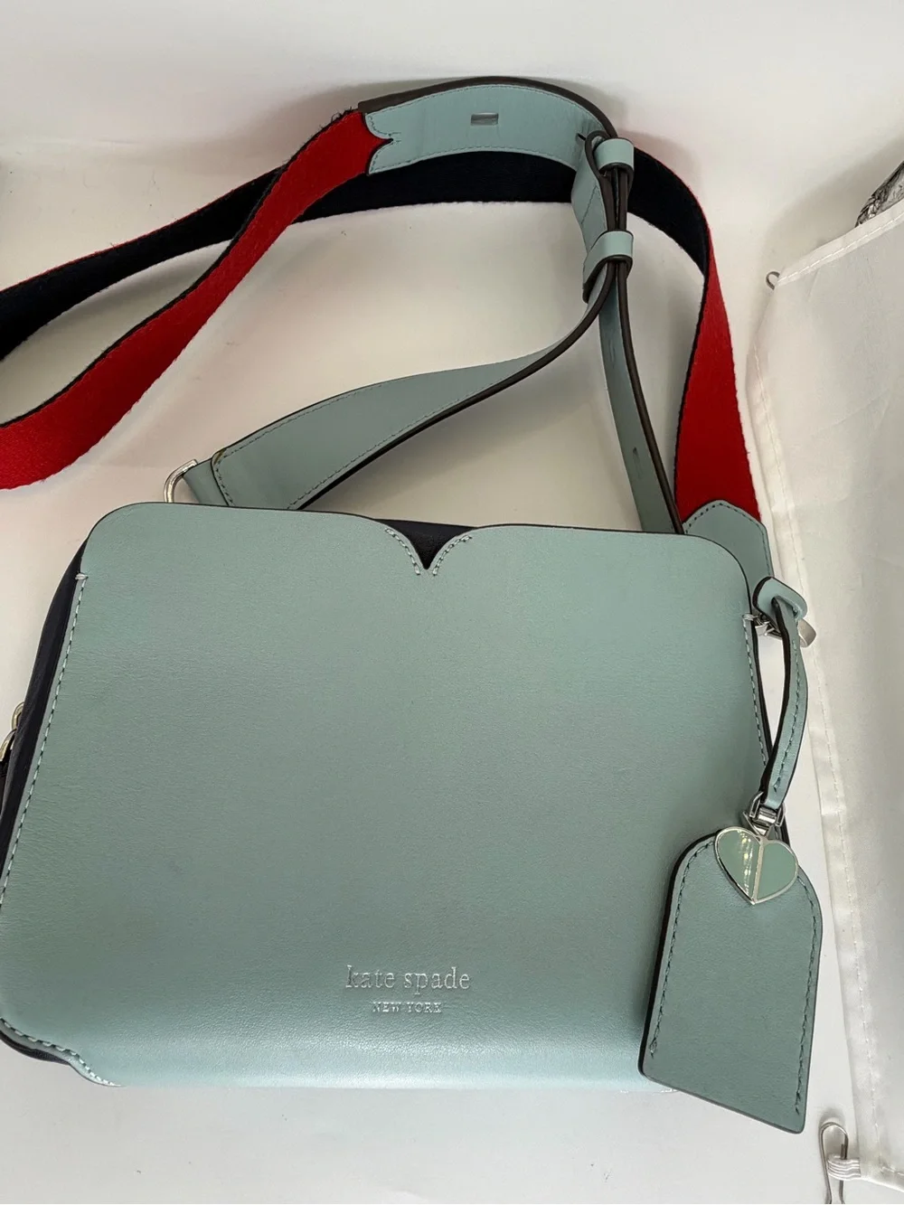 Kate Spade New York Light Blue Leather Shoulder Bag Purse